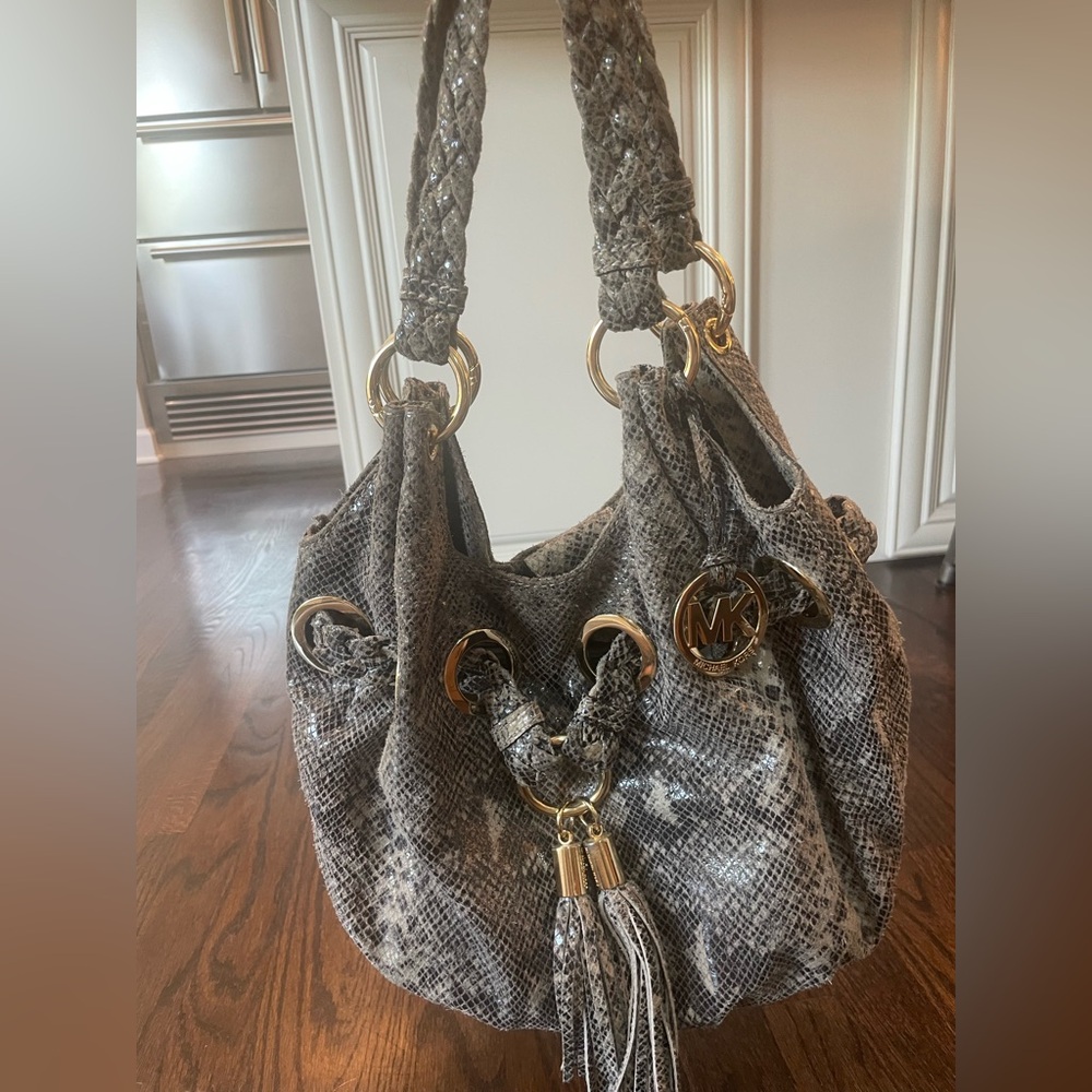 Michael Kors Snake Print Shoulder Bag